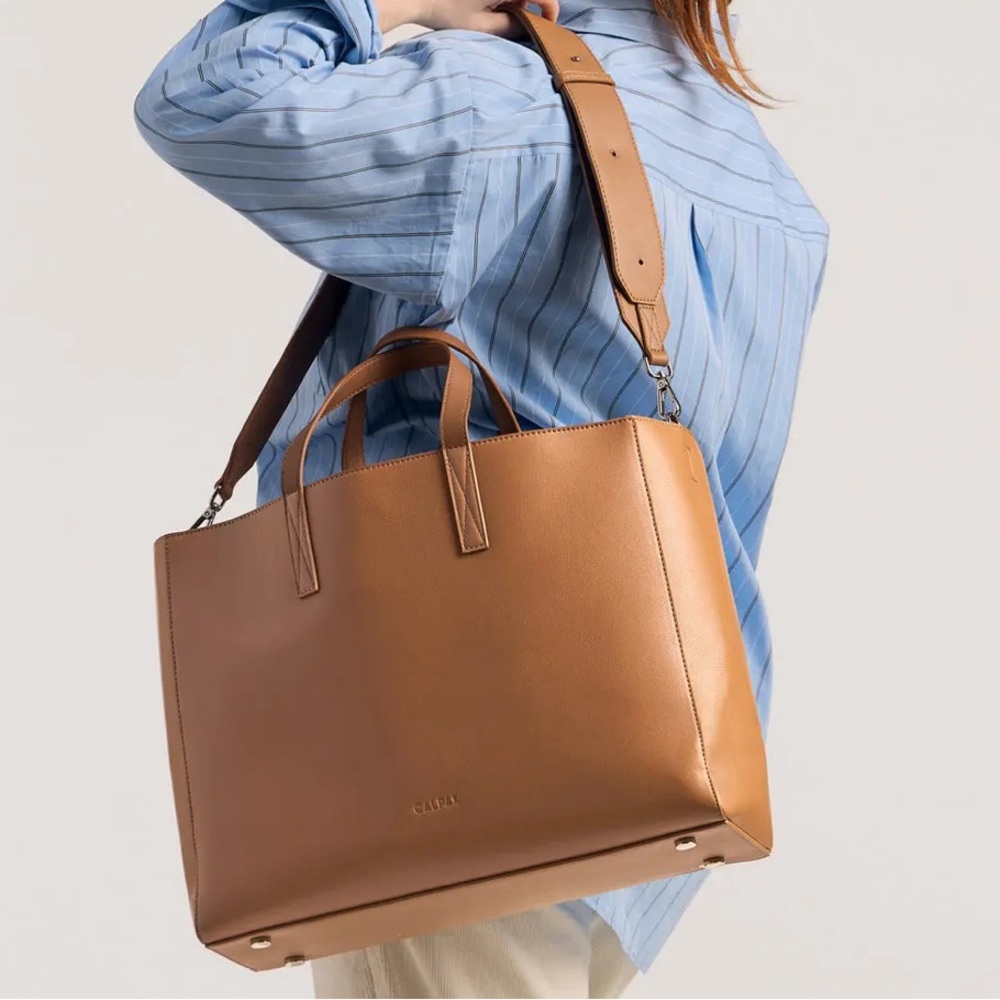 Calpak Haven Laptop Tote Bag in Toffee